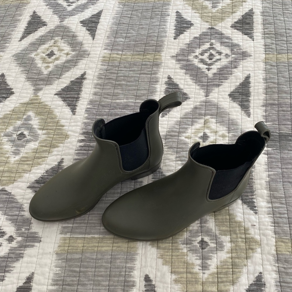 Olive Ankle Rain Boots - Picture 3 of 3